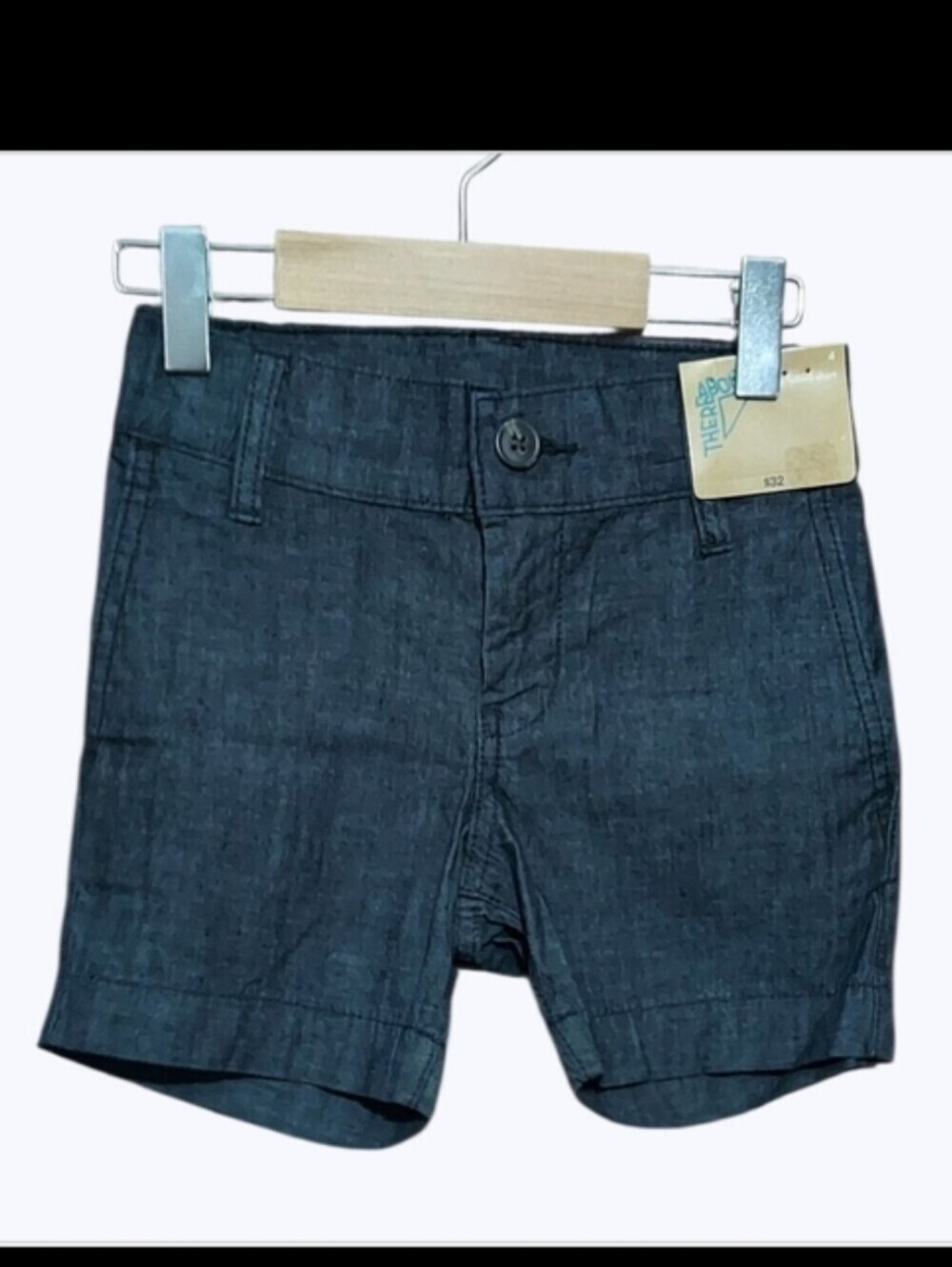 NWT thereabouts Medium Indigo Chambray Chino Shorts - Boys - Picture 4 of 5